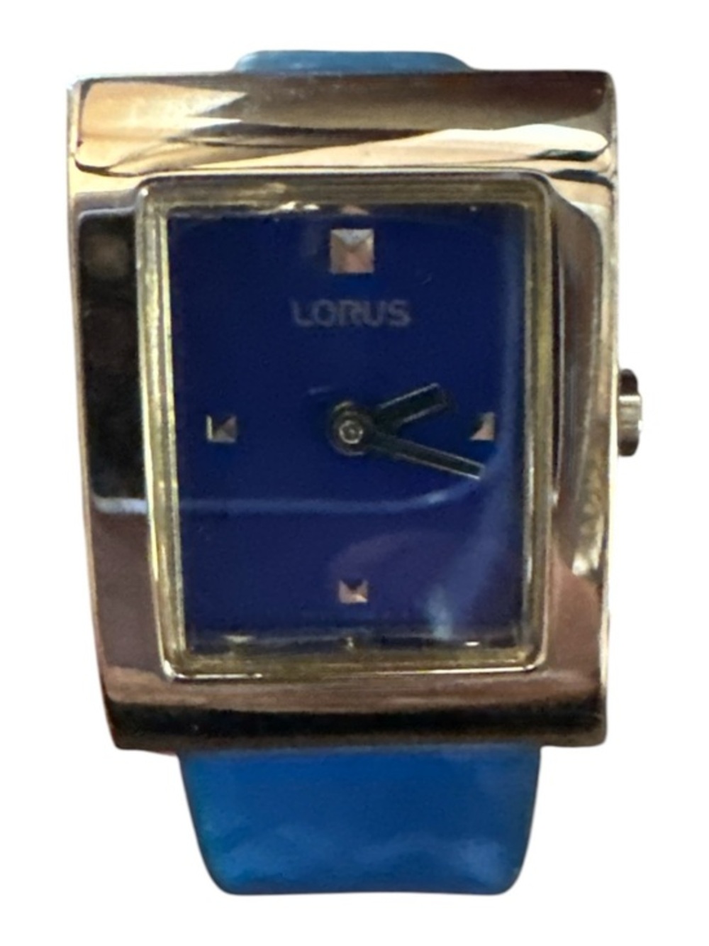 Lorus Square Blue Dial Watch with Blue Strap for Kids or Women Accessories